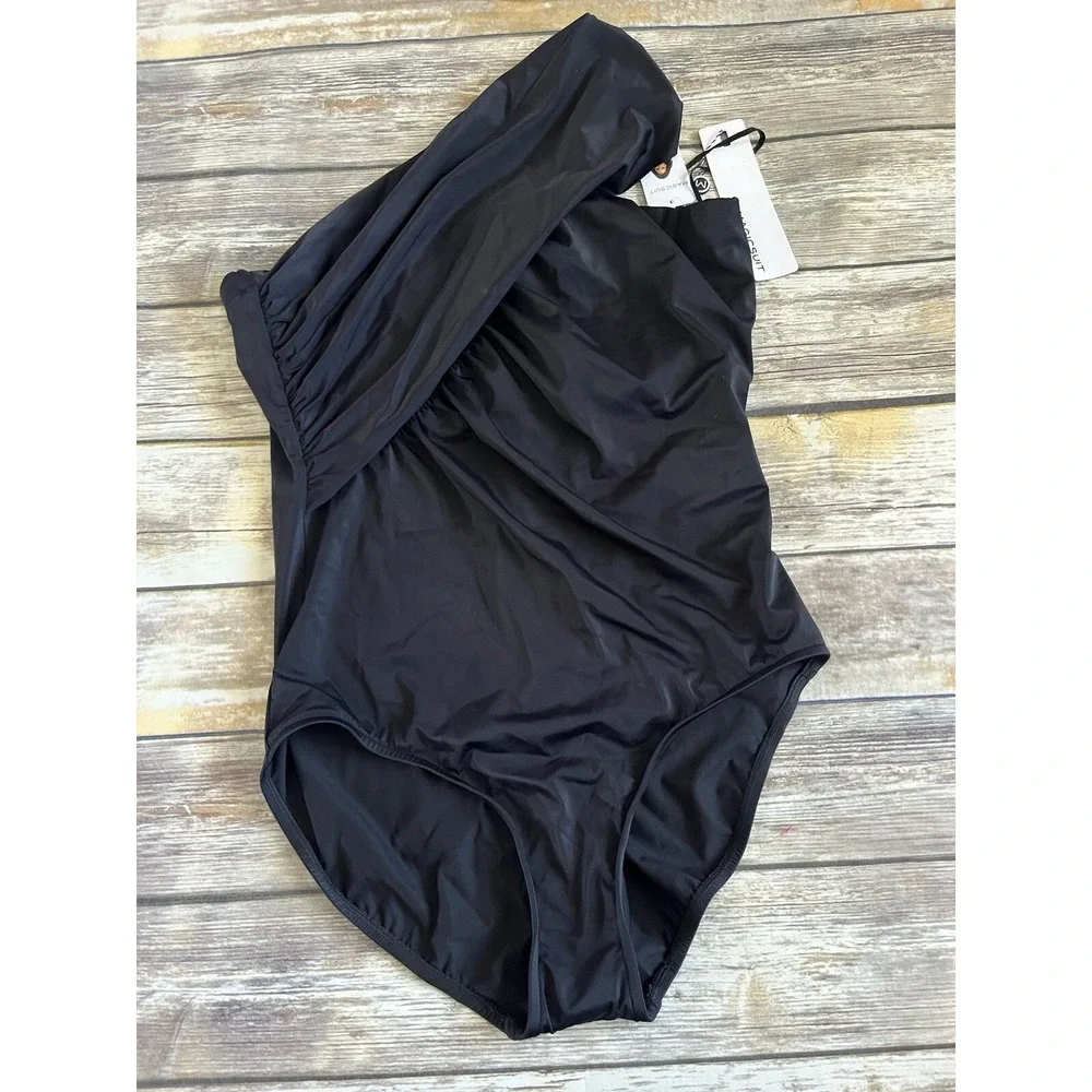 Magicsuit BLACK Solid Goddess Underwire One-Piece Swimsuit, US 16‎